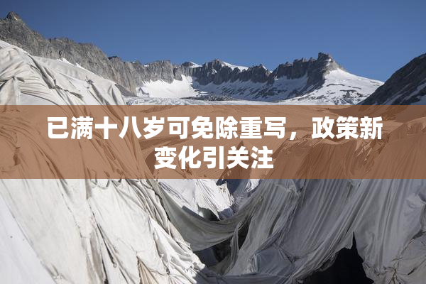 已满十八岁可免除重写，政策新变化引关注