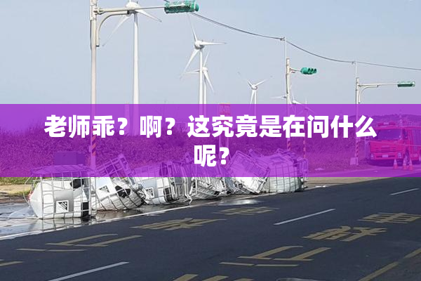 老师乖？啊？这究竟是在问什么呢？