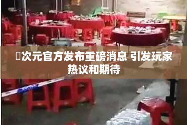 囧次元官方发布重磅消息 引发玩家热议和期待