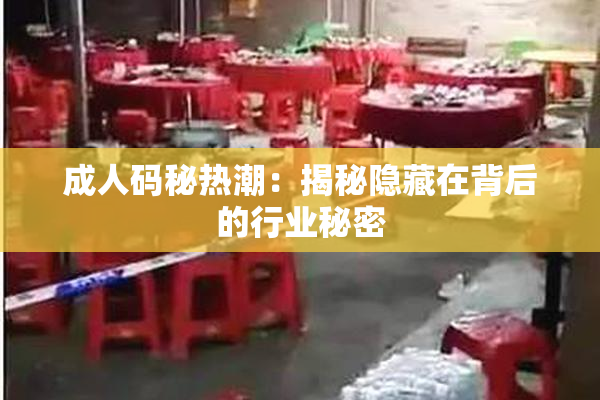 成人码秘热潮：揭秘隐藏在背后的行业秘密
