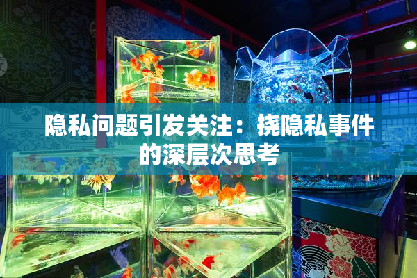 隐私问题引发关注：挠隐私事件的深层次思考