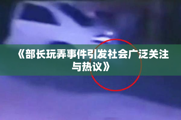 《部长玩弄事件引发社会广泛关注与热议》