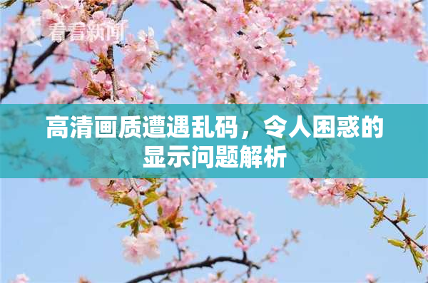 高清画质遭遇乱码，令人困惑的显示问题解析