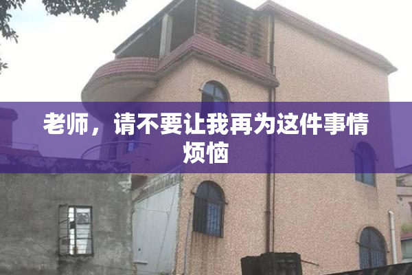 老师，请不要让我再为这件事情烦恼