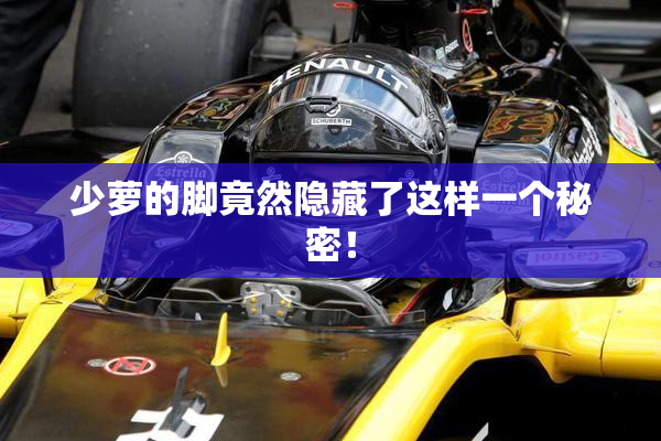 少萝的脚竟然隐藏了这样一个秘密！