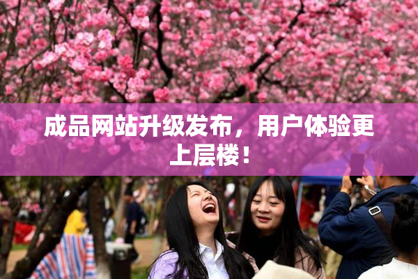 成品网站升级发布，用户体验更上层楼！