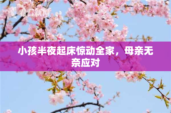 小孩半夜起床惊动全家，母亲无奈应对