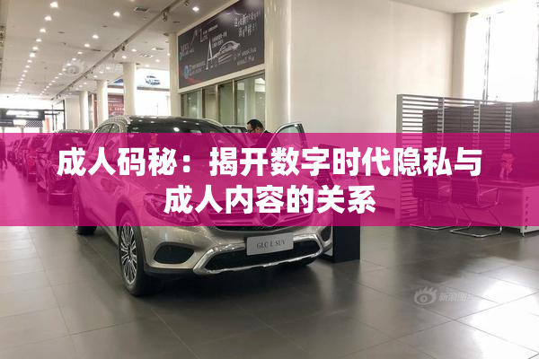 成人码秘：揭开数字时代隐私与成人内容的关系