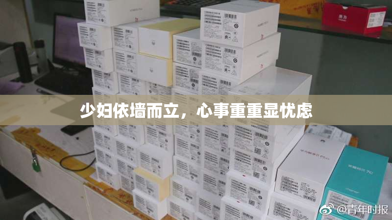 少妇依墙而立，心事重重显忧虑