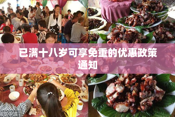 已满十八岁可享免重的优惠政策通知