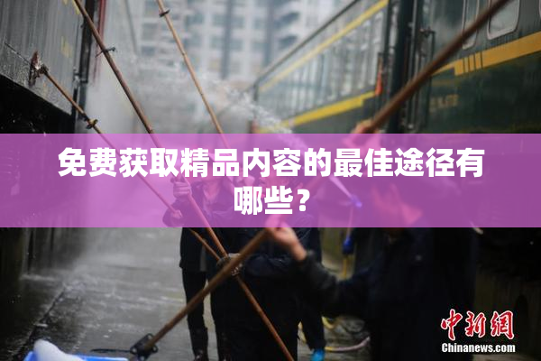 免费获取精品内容的最佳途径有哪些？