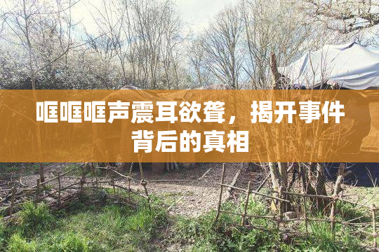 哐哐哐声震耳欲聋，揭开事件背后的真相