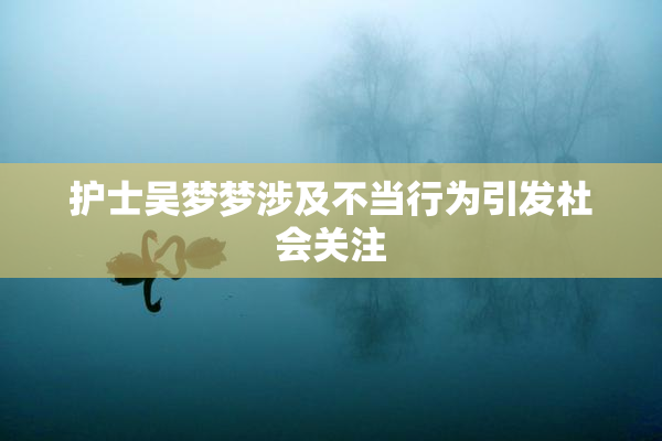 护士吴梦梦涉及不当行为引发社会关注