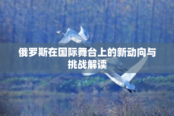 俄罗斯在国际舞台上的新动向与挑战解读