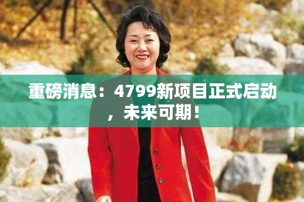 重磅消息：4799新项目正式启动，未来可期！