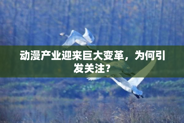 动漫产业迎来巨大变革，为何引发关注？