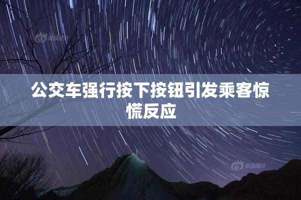 公交车强行按下按钮引发乘客惊慌反应