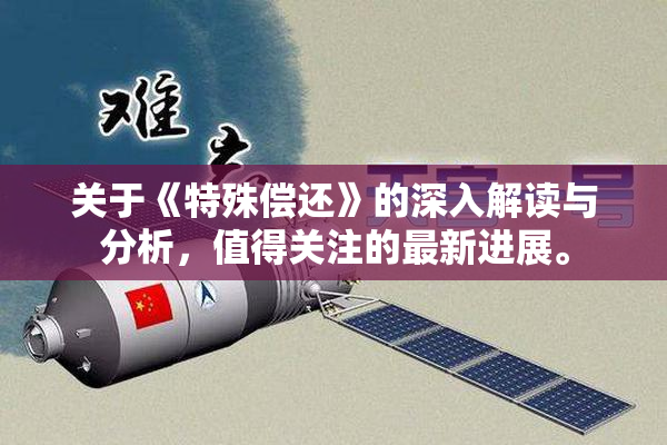 关于《特殊偿还》的深入解读与分析，值得关注的最新进展。
