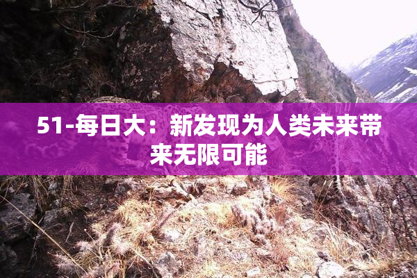 51-每日大：新发现为人类未来带来无限可能