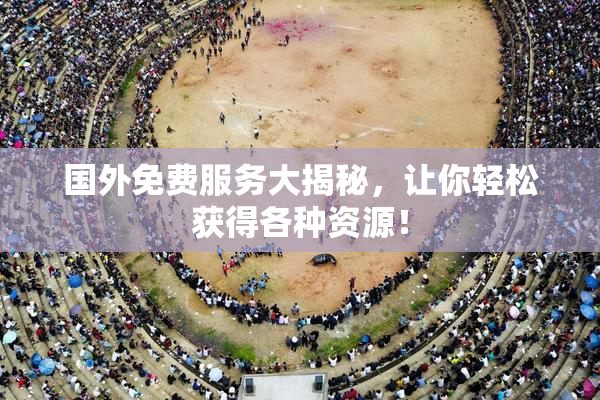 国外免费服务大揭秘，让你轻松获得各种资源！