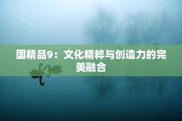 国精品9：文化精粹与创造力的完美融合