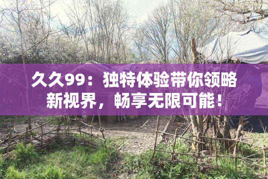 久久99：独特体验带你领略新视界，畅享无限可能！