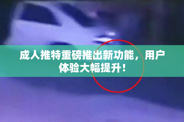 成人推特重磅推出新功能，用户体验大幅提升！