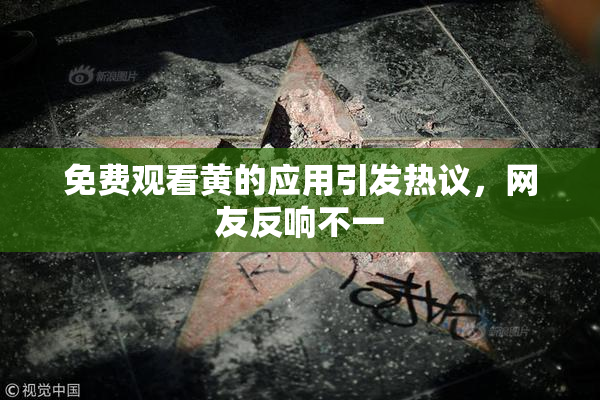 免费观看黄的应用引发热议，网友反响不一