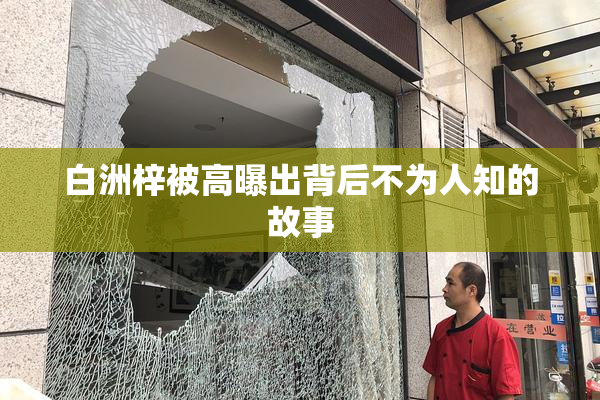 白洲梓被高曝出背后不为人知的故事