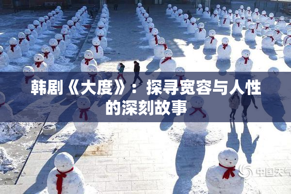 韩剧《大度》：探寻宽容与人性的深刻故事
