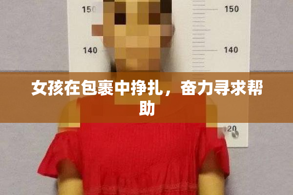 女孩在包裹中挣扎，奋力寻求帮助