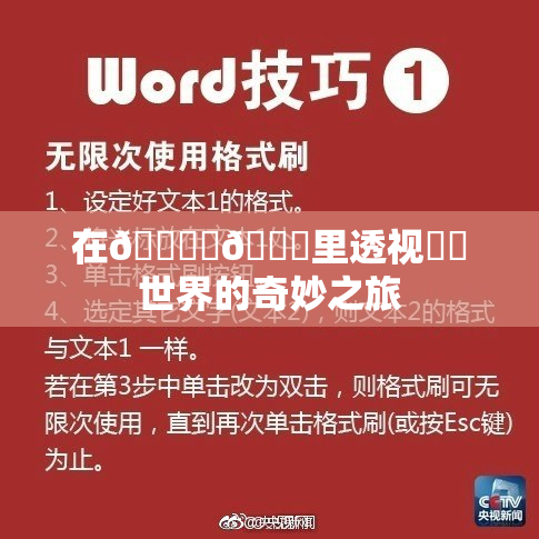 在🔞‌🍌里透视❌‌世界的奇妙之旅