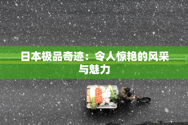 日本极品奇迹：令人惊艳的风采与魅力