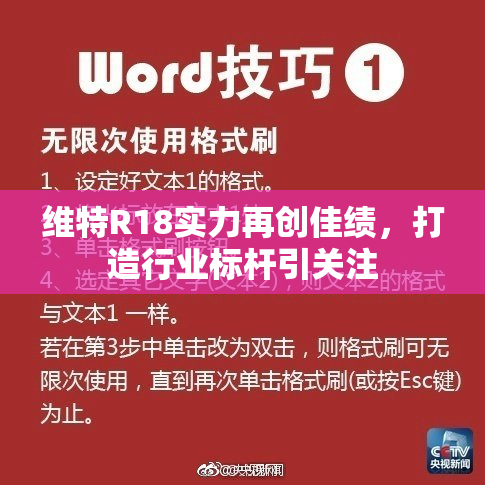 维特R18实力再创佳绩，打造行业标杆引关注