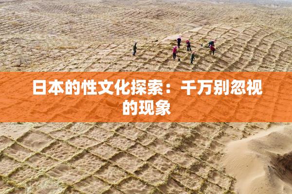 日本的性文化探索：千万别忽视的现象
