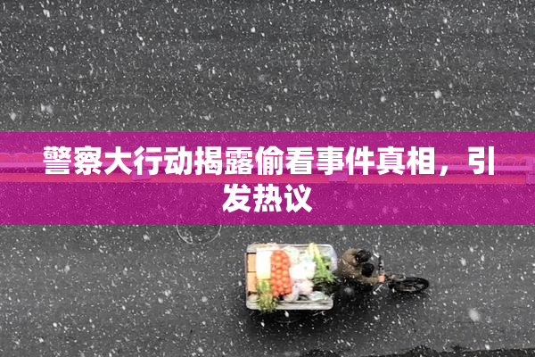 警察大行动揭露偷看事件真相，引发热议