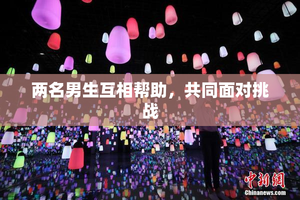 两名男生互相帮助，共同面对挑战