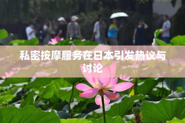私密按摩服务在日本引发热议与讨论