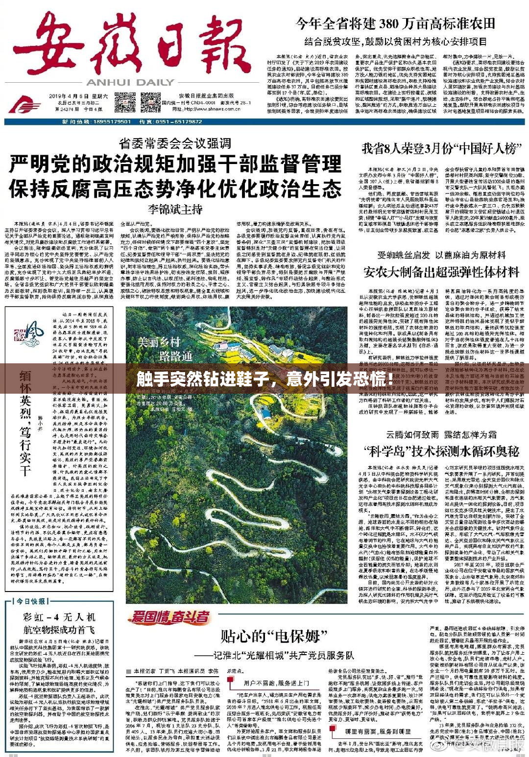 触手突然钻进鞋子，意外引发恐慌！