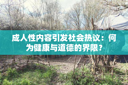 成人性内容引发社会热议：何为健康与道德的界限？
