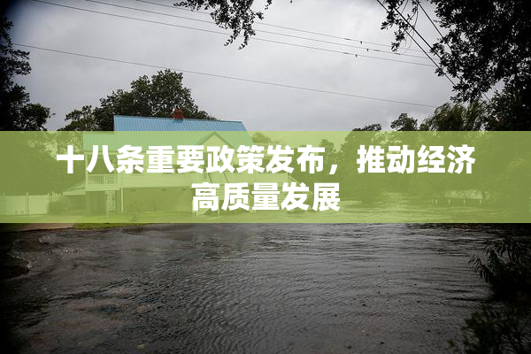 十八条重要政策发布，推动经济高质量发展