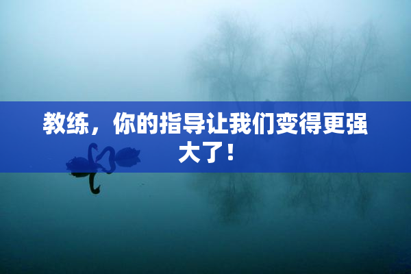 教练，你的指导让我们变得更强大了！