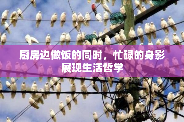 厨房边做饭的同时，忙碌的身影展现生活哲学