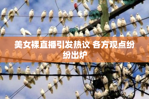 美女裸直播引发热议 各方观点纷纷出炉