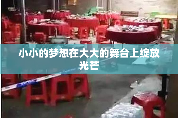 小小的梦想在大大的舞台上绽放光芒