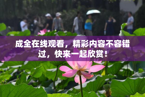 成全在线观看，精彩内容不容错过，快来一起欣赏！