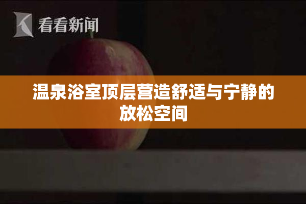 温泉浴室顶层营造舒适与宁静的放松空间