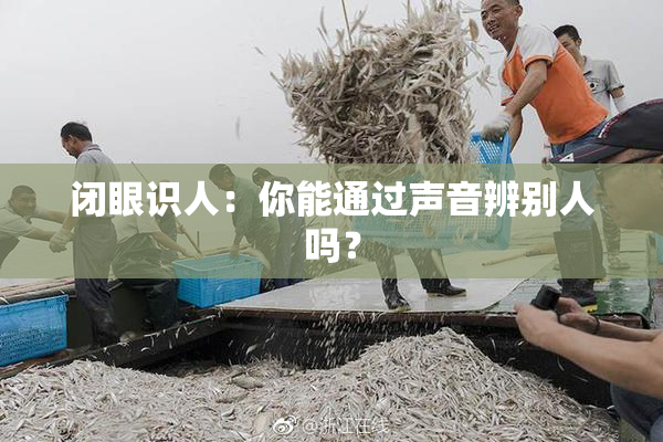 闭眼识人：你能通过声音辨别人吗？