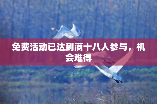 免费活动已达到满十八人参与，机会难得