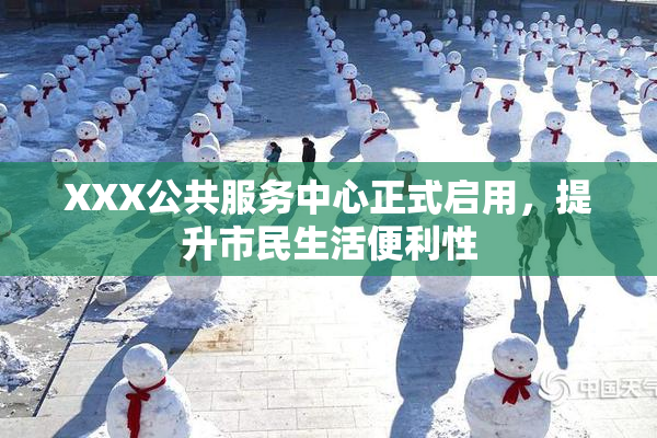 XXX公共服务中心正式启用，提升市民生活便利性